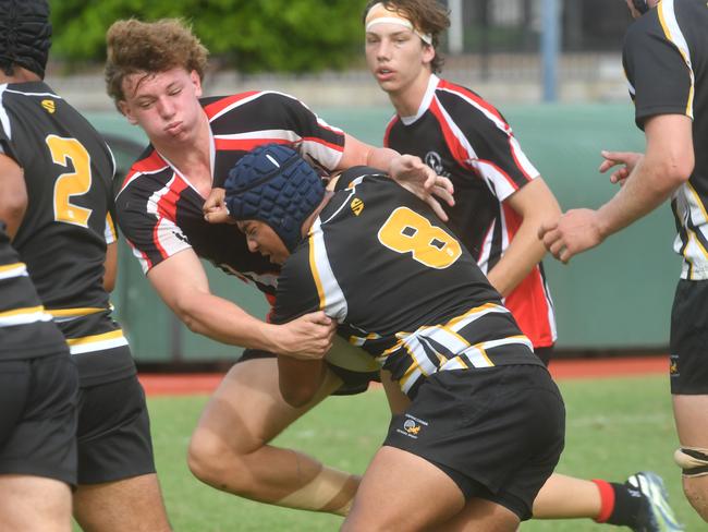 QLD Rugby Union State Championships (17-18 years boys) at the Townsville Sports Precinct. Saturday May 24. Wide Bay against Capricorn. Picture: Evan Morgan