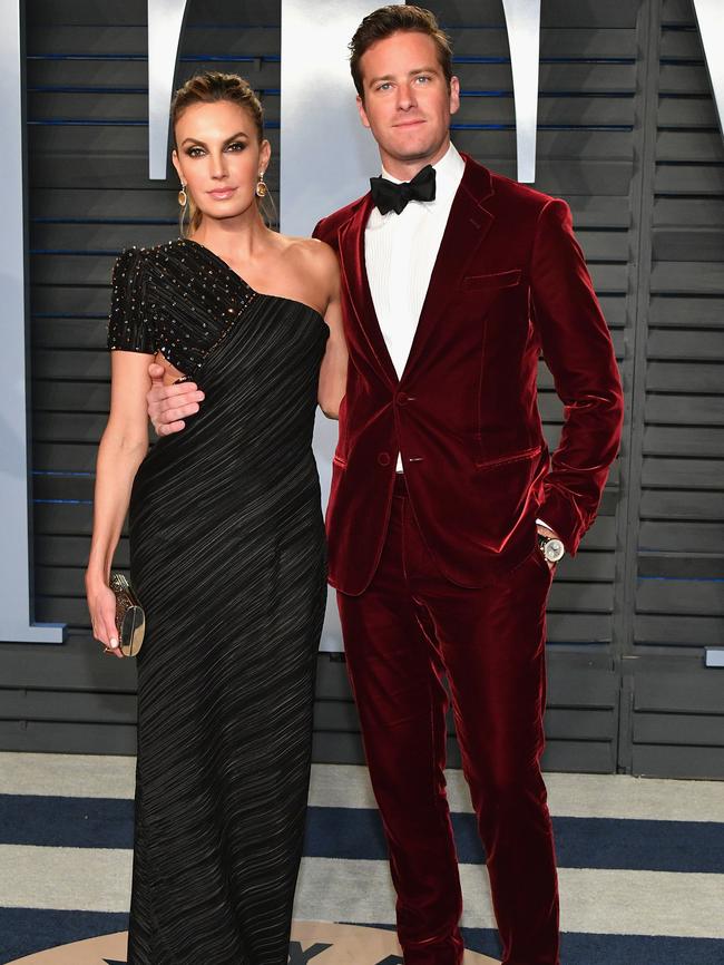 Actors Armie Hammer and Elizabeth Chambers announced they are getting a divorce after 10 years of marriage. Picture: Dia Dipasupil/Getty Images