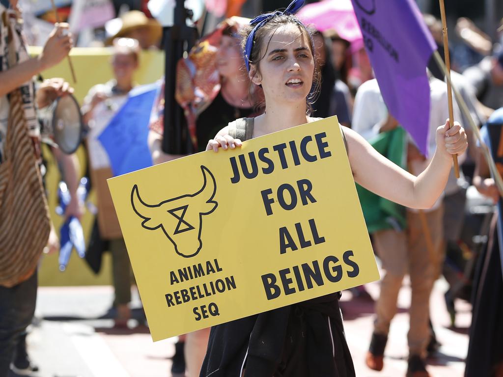 Extinction Rebellion ‘spring rebellion’ protests in Brisbane. Picture: Regi Varghese/AAP