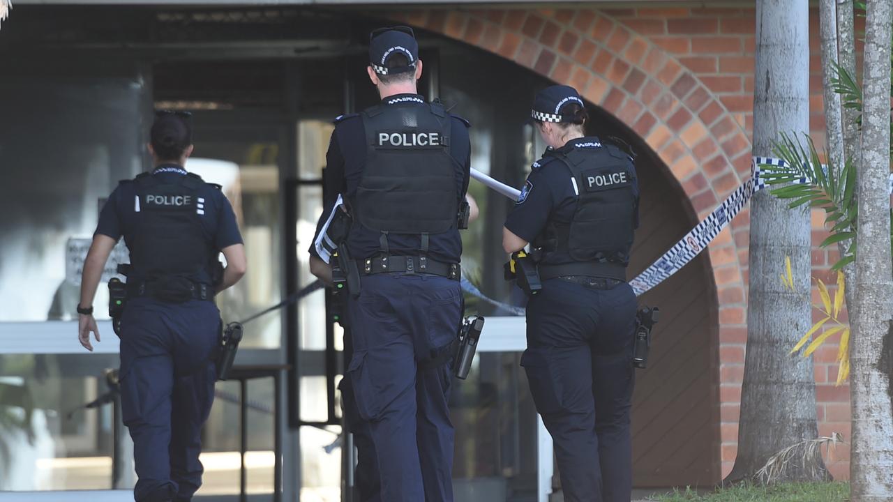 Fire at Block A in University Hall accommodation at James Cook University. Picture: Evan Morgan