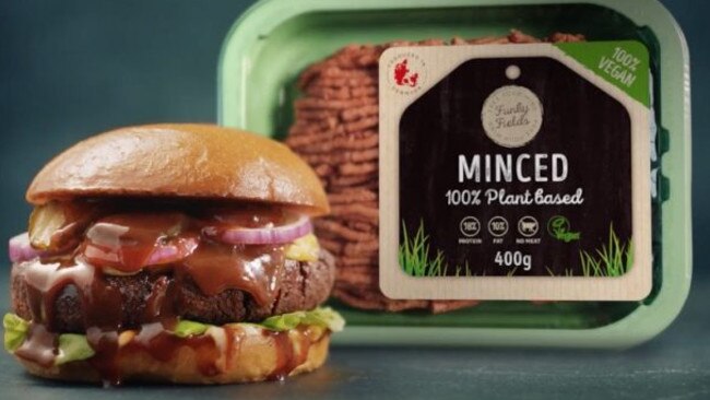 The "mince" is completely plant-based.