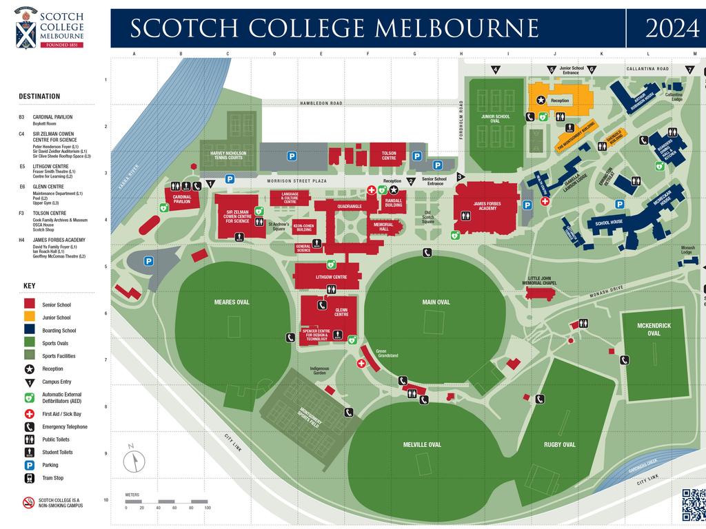 The 27-hectare campus has a number of car parks which will now only be available for use by staff and visitors.