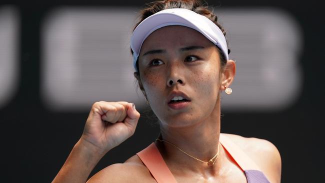 Qiang Wang held her nerve to defeat Serena Williams in straight sets in the third round.