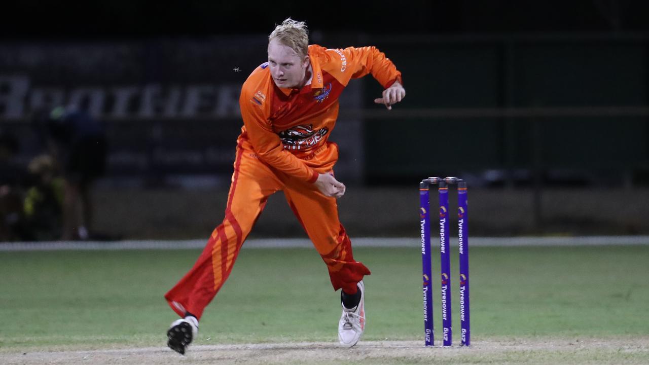 Barrier Reef Big Bash Game 1: Badgers v Hurricanes at Griffiths Park. Badgers' Ben McCartney. Picture: Stewart McLean