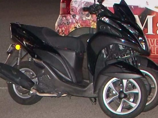 The scooter after being found by police at Parafield in Adelaide. Picture: MUST CREDIT ABC News