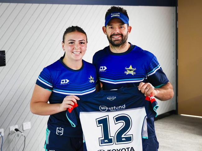 North Queensland Cowboys player Libby Surha before her NRLW debut against the Parramatta Eels on Saturday, August 26. Picture: North Queensland Cowboys.