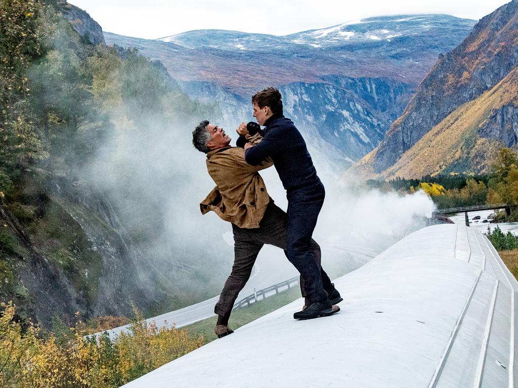 Cruise performing a stunt on Mission: Impossible Dead Reckoning – Part One. Picture: Paramount Pictures