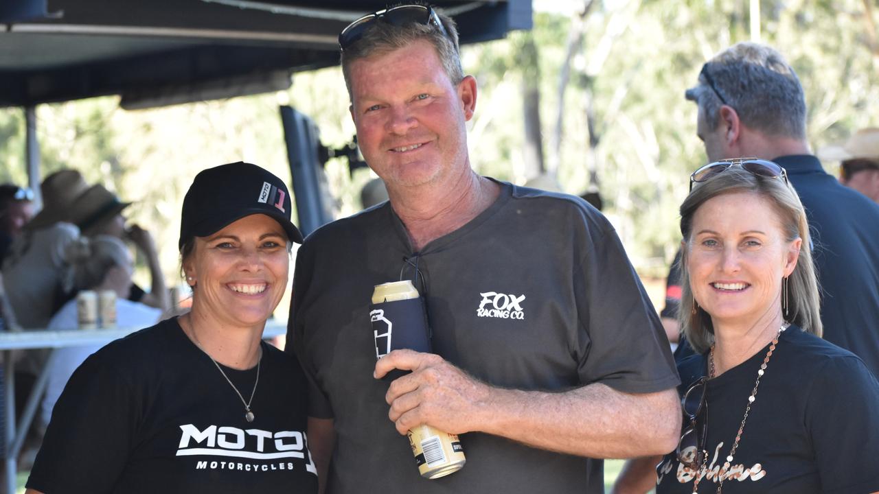 The Sunshine Coast's Melinda Williams with Mackay's Blair Jones and Hayley Jones at the KTM Australian Junior Motocross Championships at Rockhamptonâ€™s Six Mile Raceway, September 28 to October 1, 2022.