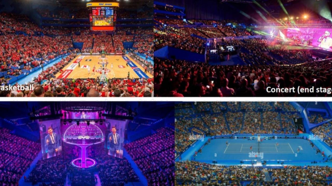 The proposed Gold Coast Indoor Entertainment and Sports Arena. These are examples of the type of stadium wanted by the City.