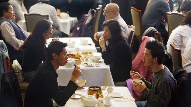 Diners enjoying Yum Cha at Shark Fin House.