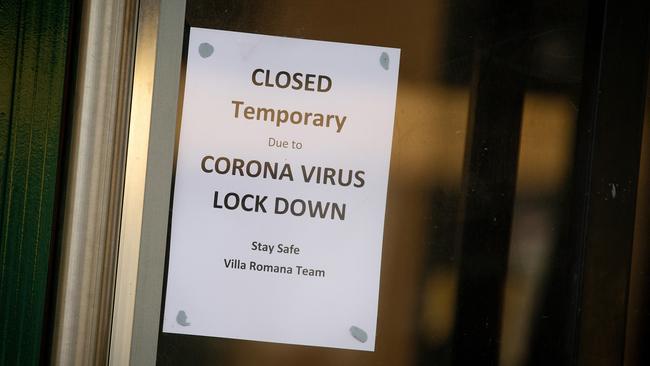 Villa Romana restaurant closed during the coronavirus lockdown. Picture: Mark Stewart