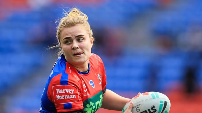 Hannah Southwell will play for the Knights after missing their Round 5 win over the Broncos. Picture: Getty Images.