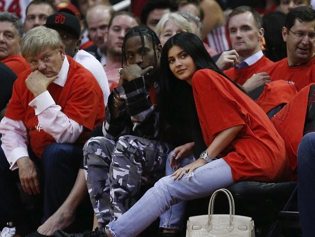 Kylie Jenner and boyfriend Travis Scott. Photo: Bob Levey/Getty Images