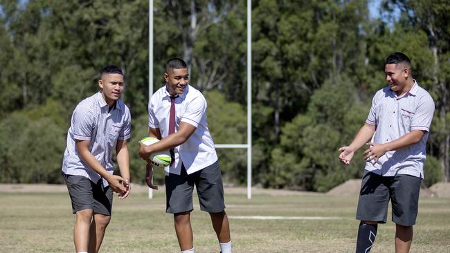 William Semu E.J Finau and Taelon Te Whiu-Hopa. (Image Sarah Marshall)