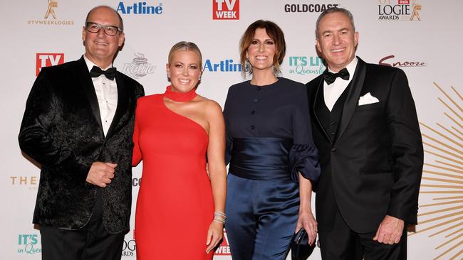 The Sunrise panel, including Koch, Samantha Armytage, Natalie Barr and Mark Beretta all had a dig at the former MAFS star. Picture: AAP Image/Dan Peled