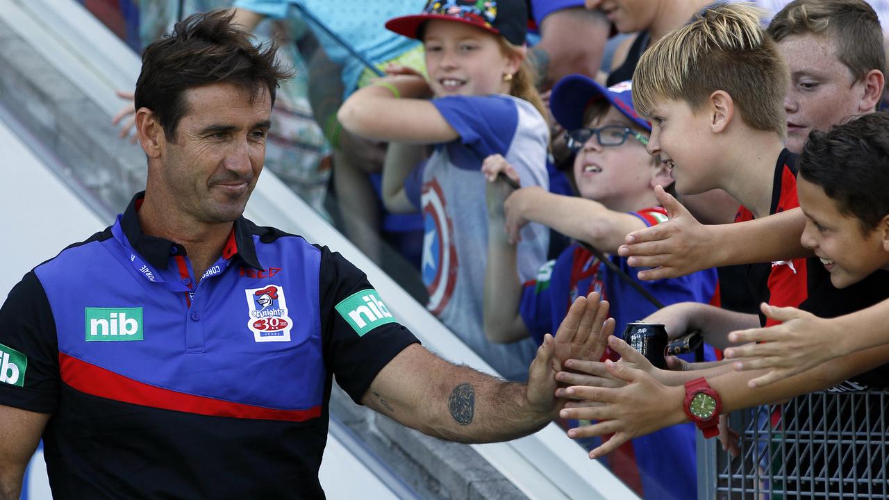 Knights Old Boy Andrew Johns has been called on to help rebuild the club’s foundations. (AAP Image/Darren Pateman)