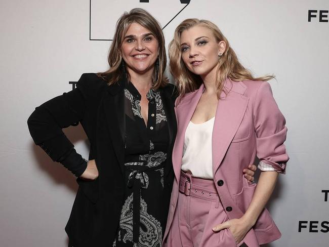 Picnic at Hanging Rock producer Jo Porter and star Natalie Dormer at the screening at New York's Tibeca Film Festival. Picture: Supplied