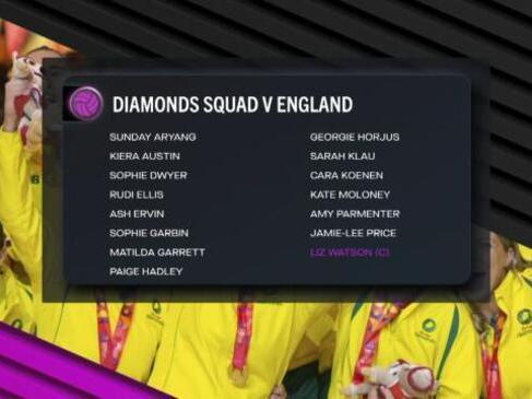 Diamonds squad v England revealed