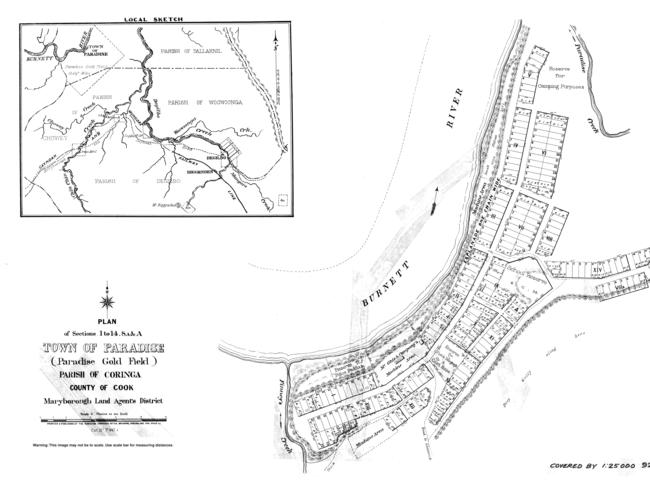 Map of Paradise, North Burnett from 1891. (Photo: State Archives)