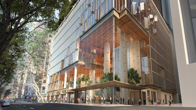 An artist’s impression of Mirvac’s tower at 55 Pitt St in Sydney.