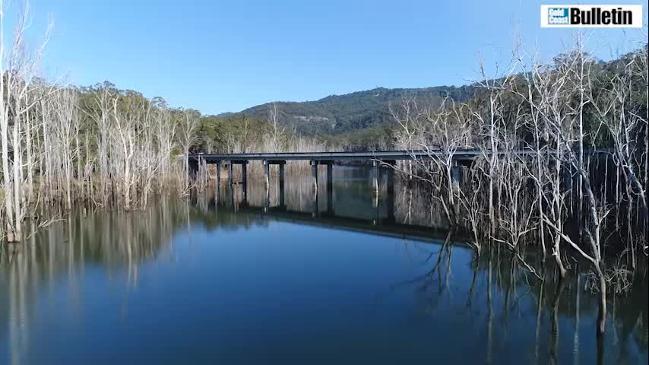 Drone footage of Hinze Dam