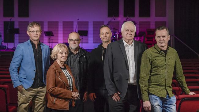 South Australian Christian Liberals Todd Weatherly, Debbie Norman, Derek Gladigau, Marty Manuel, Barry Manuel and Rob Norman. Picture: Roy VanDerVegt