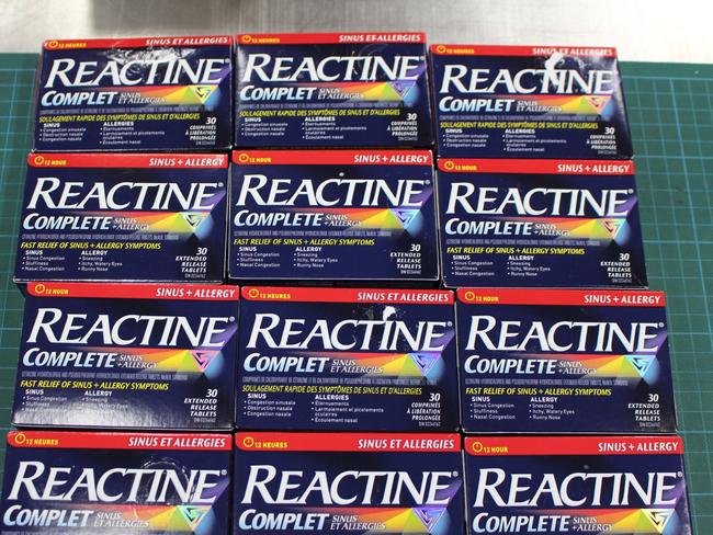 Australian Border Force intercepted multiple packages of sinus and allergy tablets, imported by Frankie Piccolo. Picture: AFP