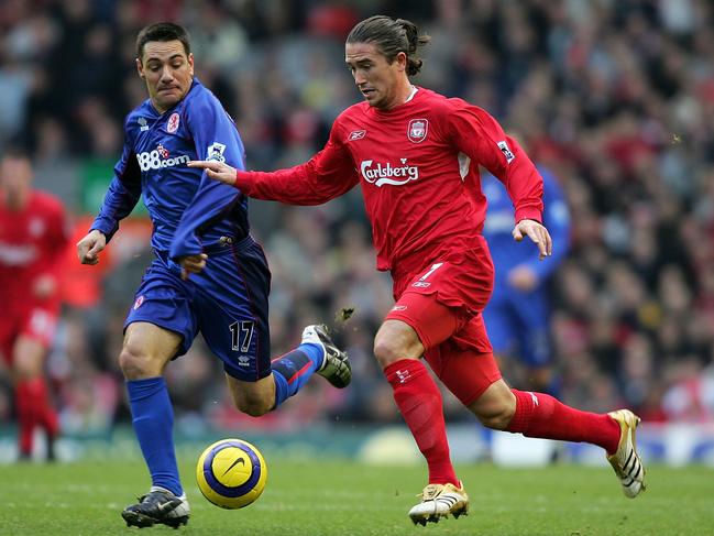 Harry Kewell played club football for Liverpool through much of his international career. Picture: Clive Brunskill/Getty Images