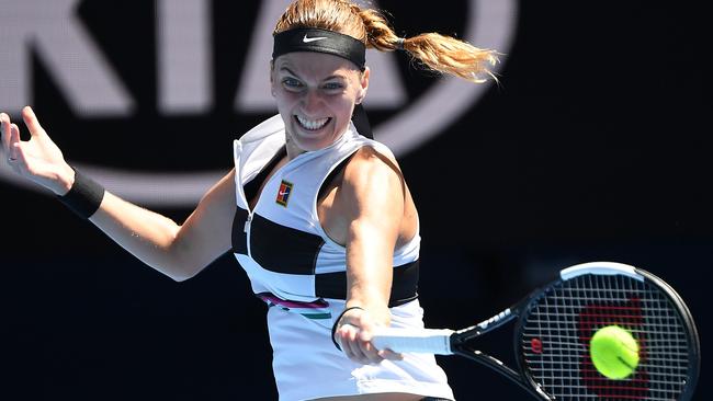 Petra Kvitova of the Czech Republic in action at the 2019 Australian Open.