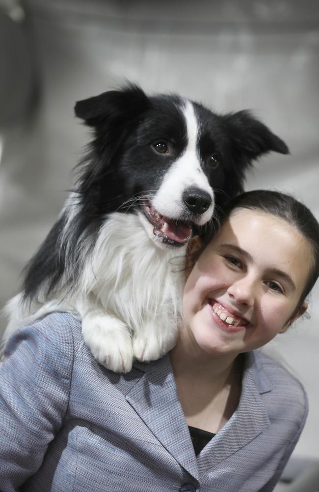 Chantelle Roe with Oreo the Border Collie. Picture: Dean Martin