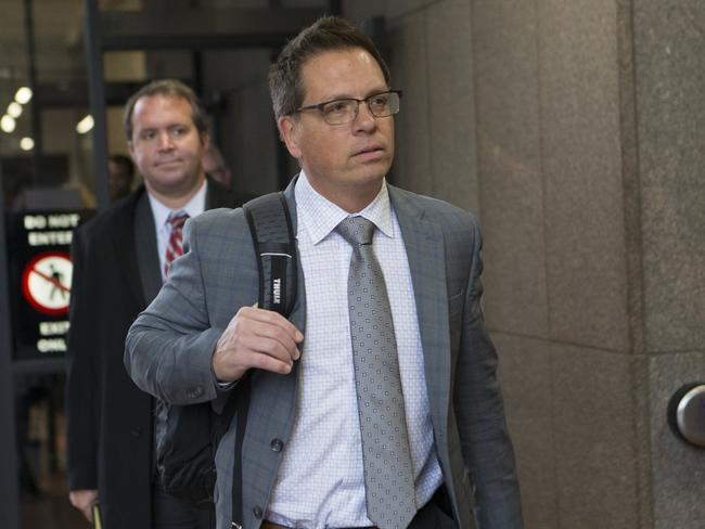 Don Damond leaves the Hennepin County Government Center after the fourth day of testimony. Picture: Angus Mordant for Newscorp Australia