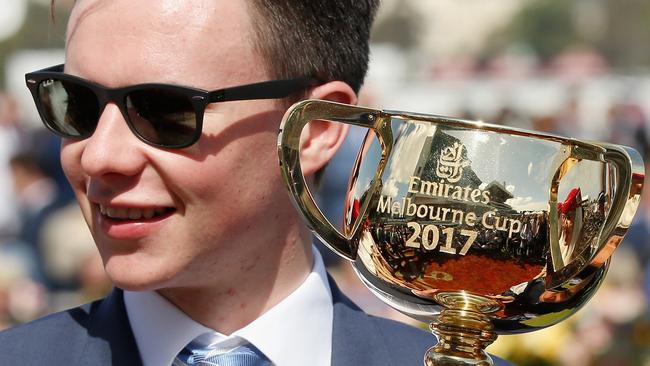 Trainer Joseph O’Brien hopes to return for another crack at the Melbourne Cup with Irish Derby winner Latrobe. Picture: Getty Images