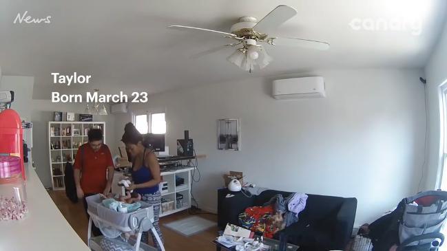 Home security video proves maternity leave is no vacation