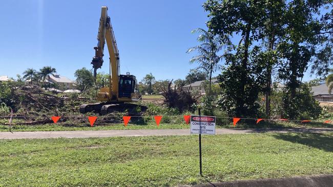 Trees being cleared at 35-41 Skull Road, White Rock. Picture: Angus McIntyre