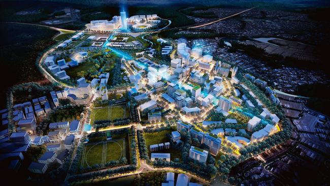 An artist’s impression of the $88 billion, master-planned Springfield. Picture: File