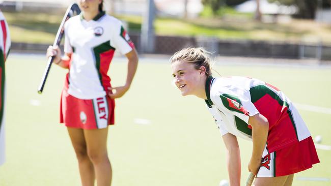 Kiara Dorey, of Henley High, warms up for the School Sport SA open girls’ finals. Picture: Supplied, Henley High