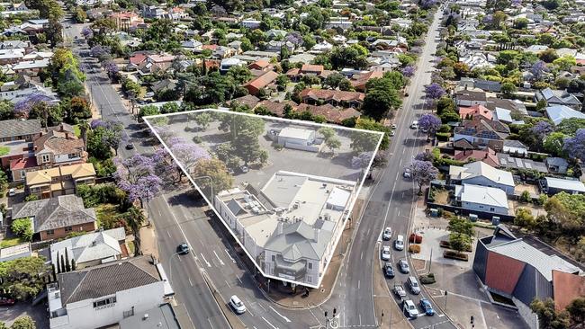 Aerial view of the Buckingham Arms site, which will be offered to developers. Picture: Supplied by Colliers