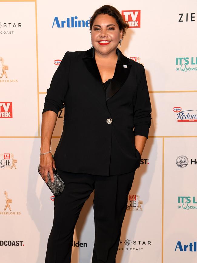 Deborah Mailman arrives at the 2018 Logie Awards on the Gold Coast. Picture: AAP