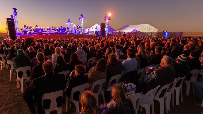 Singing in the Night at Camden Park Station, Longreach. Picture: Glenn Hunt