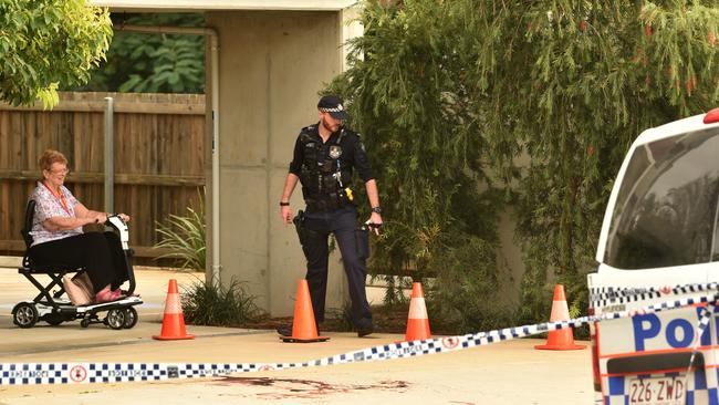 The scene of the stabbing at a unit complex on Riverway Drive, Condon. Picture: Evan Morgan