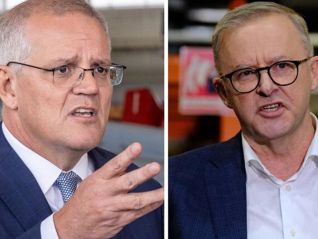 Scott Morrison and Anthony Albanese. Photo: News Corp Australia