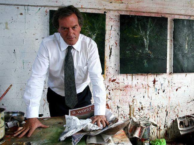 Geoff Dyer in his studio in Hobart in 2006.