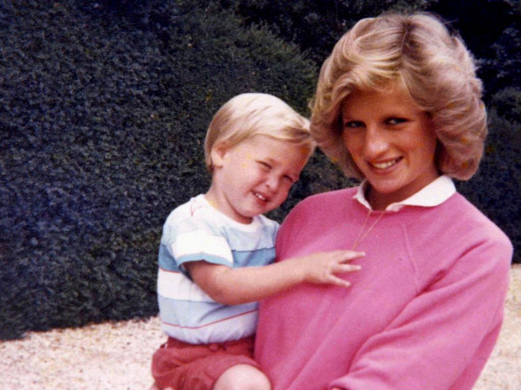 Diana with a young Prince William. Picture: AFP