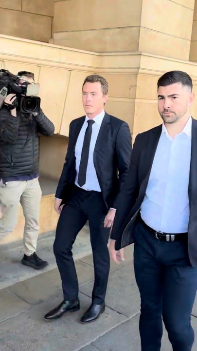 Rohan Dennis leaves court after being sentenced