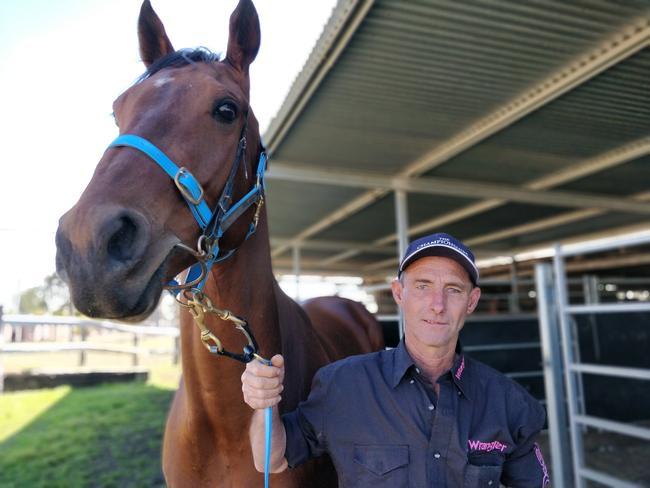 Casino trainer Scott Cumming with Landmarks.