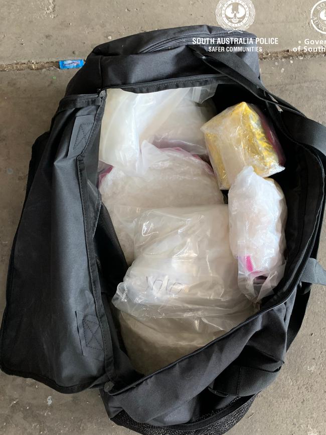 The drugs were hidden in a duffel bag. Picture: SA Police