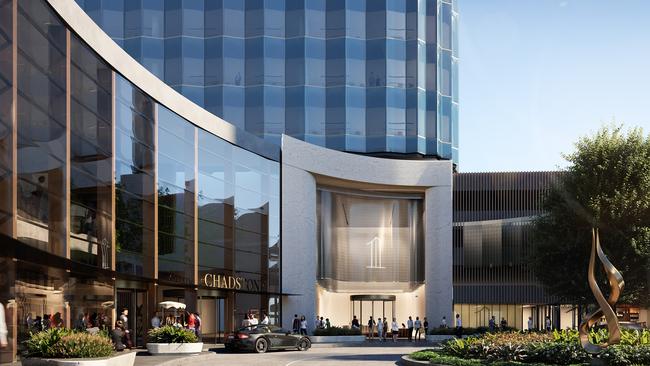 Adairs will move its national headquarters into Chadstone's new office tower, One Middle Road, which is under construction and will be finished by 2024. Artist impression supplied.