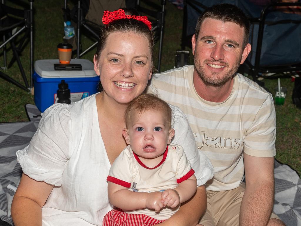 Jamee Evans-Lowe, Spencer Messer and Cameron Messer at Carols in the Gardens, Mackay Regional Botanic Gardens, Saturday 2 December 2023 Picture:Michaela Harlow