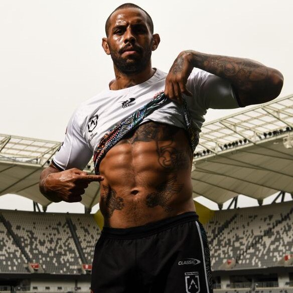 Indigenous All Stars captain Josh Addo-Carr. Digital image by Grant Trouville © NRL Photos