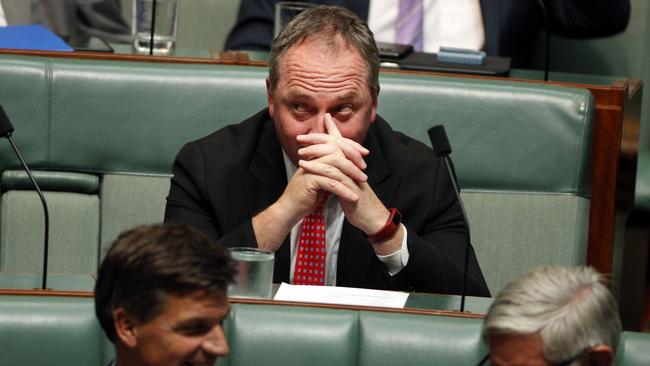 Barnaby Joyce during Question Time. Picture: Gary Ramage.